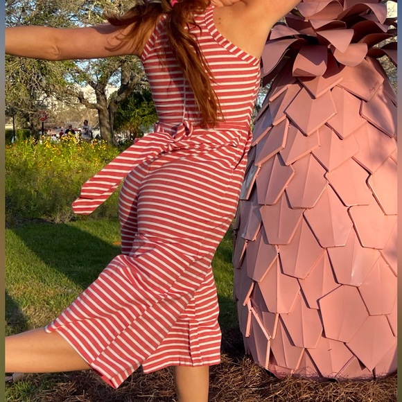 Red and white striped romper - Picture 1 of 5